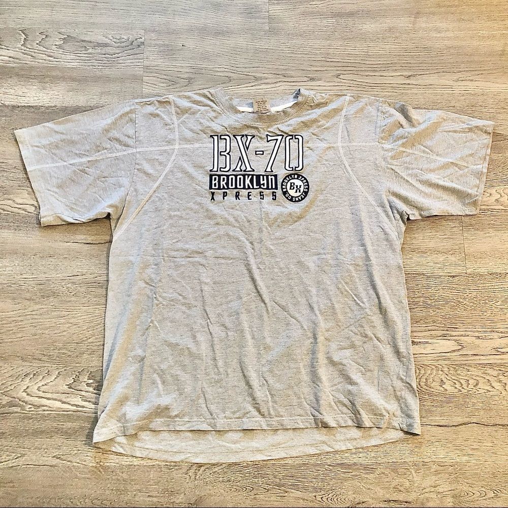 Bkx Brooklyn Express Mens Vented Comfort Tee T Shirt Size 3XL Gray Cotton Vtg